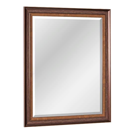 Head West 28" Bronze & Copper Oil-Rubbed Framed Wall Mirror